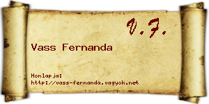 Vass Fernanda névjegykártya